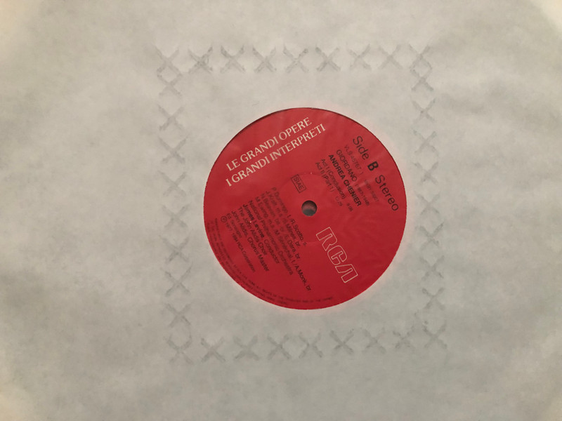 Giordano: Andrea Chénier / Placido Domingo, Renata Scotto, Sherrill Milnes / James Levine, National Philharmonic Orchestra / RCA 3x LP 1984 Stereo / VLS 45767 (3)