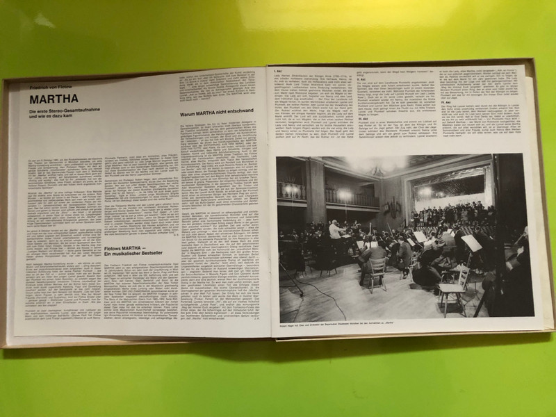 Flotow: Martha / Anneliese Rothenberger, Brigitte Fassbaender, Nicolai Gedda, Hermann Prey, Dieter Weller, Hans Georg Knoblich / Chor der Bayerischen Staatsoper Munchen, Bayerisches Staatsorchester / His Master's Voice 2x LP Stereo / 29 0938 3