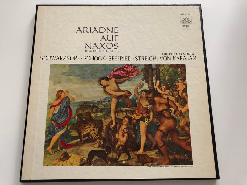 Ariadne Auf Naxos - Richard Strauss / Schwarzkopf, Schock, Seefried, Streich, Von Karajan, The Philharmonia / Angel Records 3x LP / 3532 C/L