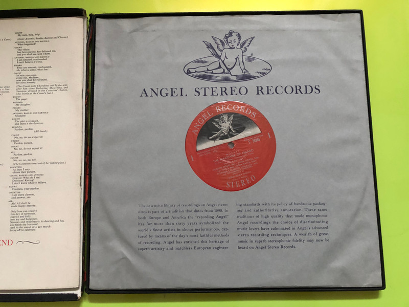 Mozart: The Marriage Of Figaro / Eberhard Wächter, Elisabeth Schwarzkopf, Fiorenza Cossotto, Giuseppe Taddei, Anna Moffo / Dora Gatta, Ivo Vinco, Renato Ercolani, Piero Cappuccilli, Elisabetta Fusco / Angel Records 4x LP Stereo / SDL-3608