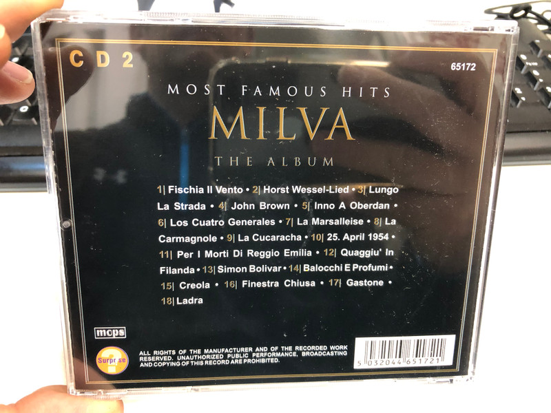 Most Famous Hits - Milva - The Album - CD 2 / Surpr!se Audio CD / 65172
