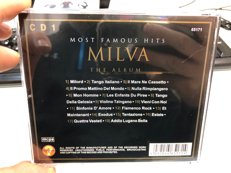 Most Famous Hits - Milva - The Album - cd 1 / Surpr!se Audio CD / 65171