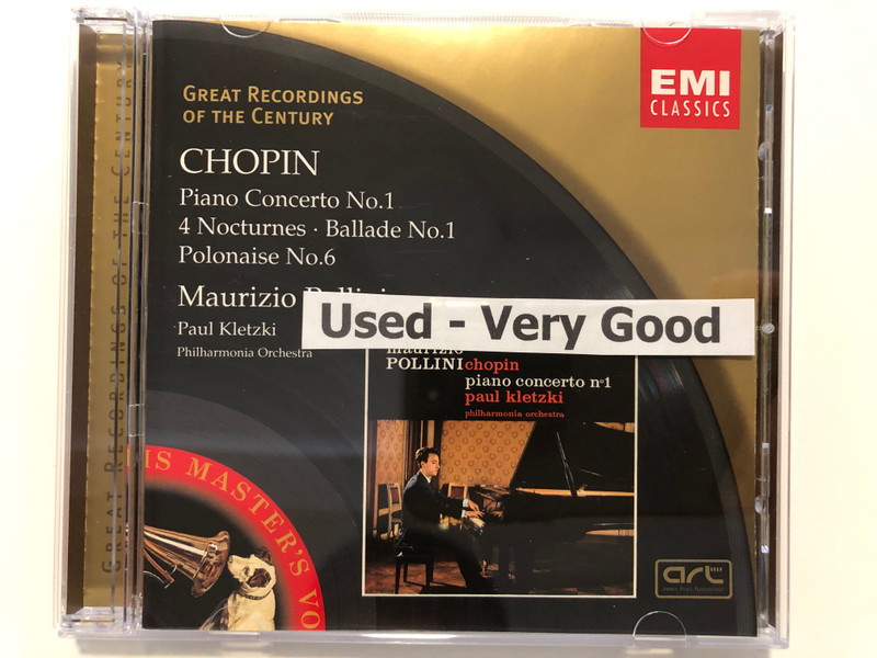Chopin: Piano Concerto No.1, 4 Nocturnes, Ballade No.1, Polonaise No.6 / Maurizio Pollini, Paul Kletzki, Philharmonia Orchestra / Great Recordings Of The Century / EMI Classics Audio CD 2001 Stereo / 724356754829
