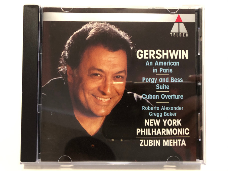 Gershwin - An American in Paris, Porgy and Bess Suite, Cuban Ouverture / Roberta Alexander, Gregg Baker / New York Philharmonic, Zubin Mehta / Teldec Audio CD 1991 Stereo / 4509-97444-2