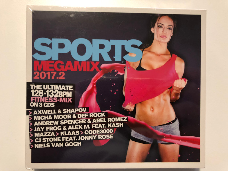 Sports Megamix 2017.2 / The Ultimate 128-192bpm Fitness-mix on 3cds / Axwell & Shapov, Micha Moor & Def Rock, Andrew Spencer & Abel Romez, Jay Frog & Alex M. Feat. Kash, Mazza, Klaas / MORE Music and Media 3x Audio CD 2017 / 899397-2 