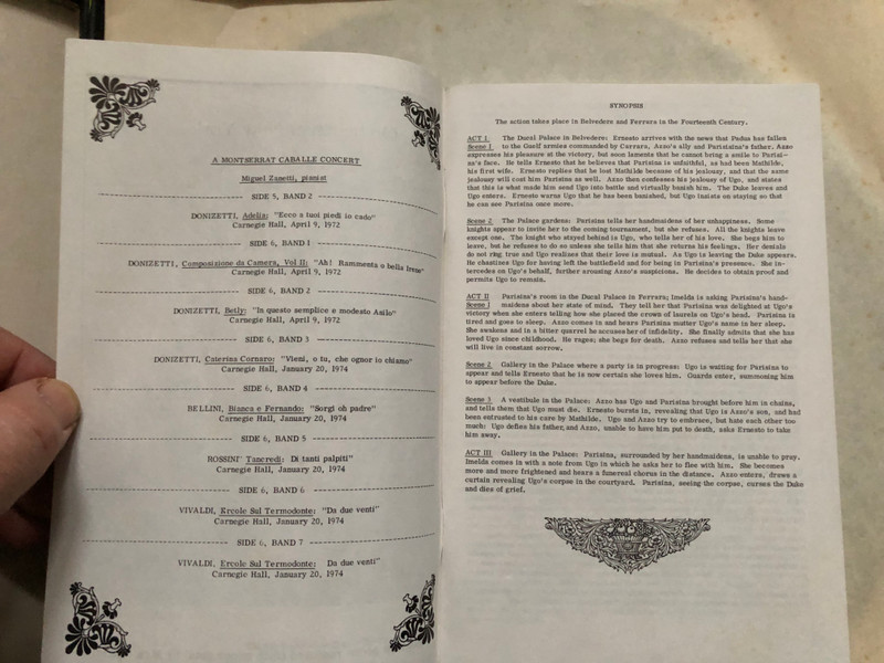 Donizetti - Parisina D'Este / Montserrat Caballé, Jerome Pruett, Louis Quilico, James Morris / Conductor: Eve Queler / MRF Records 3x LP 1974 / MRF-107-S