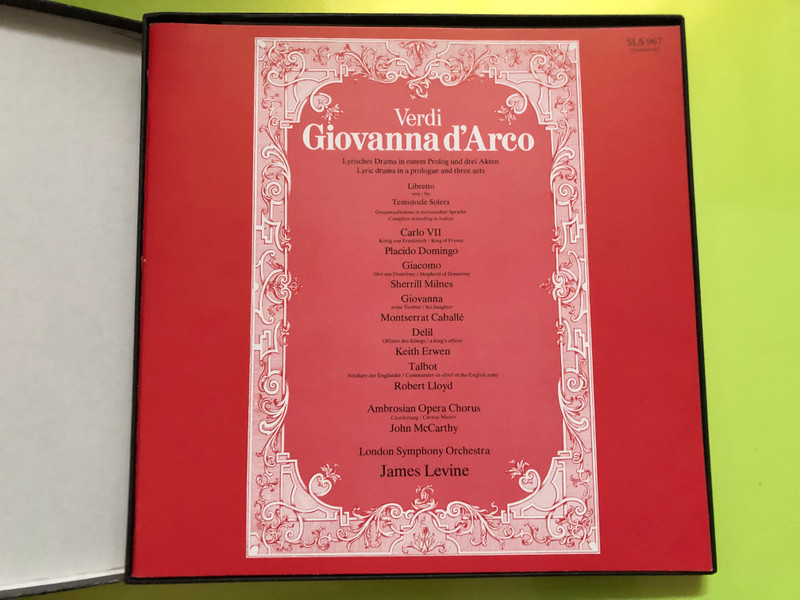 Verdi: Giovanna D'Arco / Caballé, Domingo, Milnes / London Symphony Orchestra & Ambrosian Opera Chorus, James Levine / His Master's Voice 3x LP 1973 Stereo / SLS 967