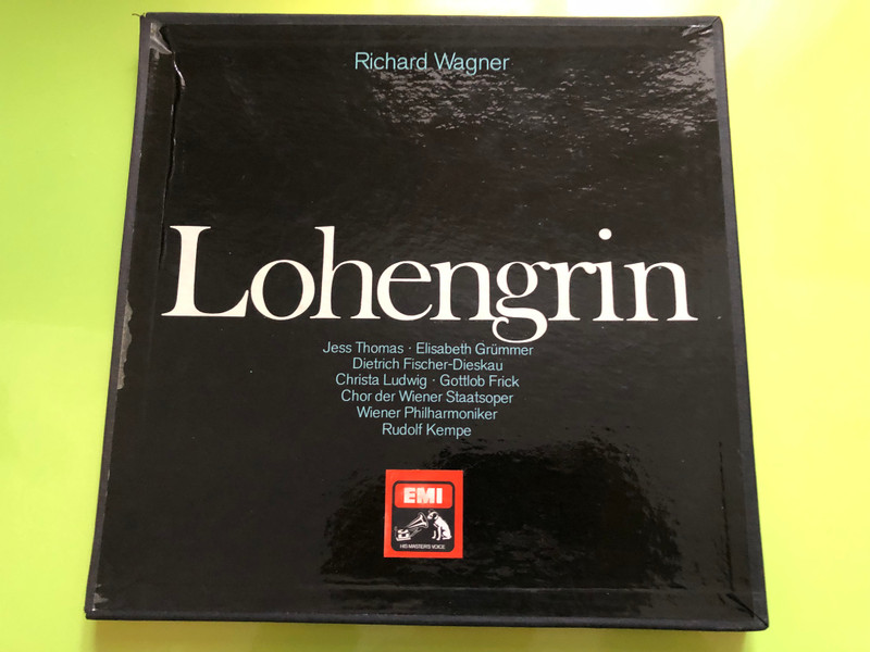 Richard Wagner – Lohengrin / Jess Thomas, Elisabeth Grümmer, Dietrich Fischer-Dieskau, Christa Ludwig, Gottlob Frick, Chor der Wiener Staatsoper / Wiener Philharmoniker, Rudolf Kempe / EMI Records 5x LP Stereo / 826 995-999