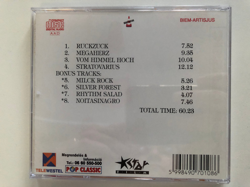 Kraftwerk / Bonus Tracks / Pop Classic / Euroton Audio CD EUCD-0108