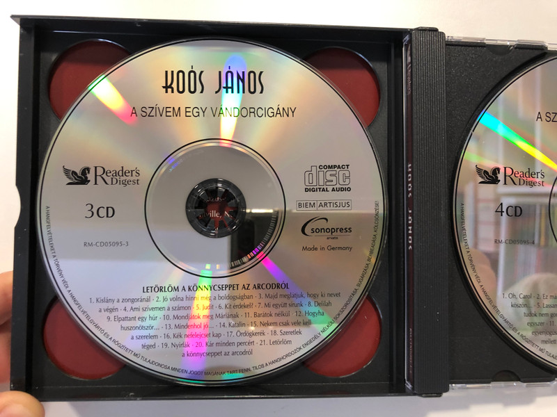 Koós János – A Szívem Egy Vándorcigány / Reader's Digest 4x Audio CD 2005 / RM-CD05095-1-4