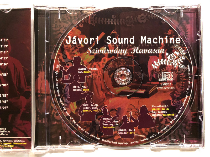 Jávori Sound Machine – Szivárvány Havasán / Audio CD 2003 / JSM001