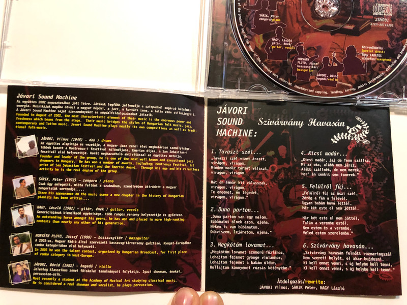 Jávori Sound Machine – Szivárvány Havasán / Audio CD 2003 / JSM001