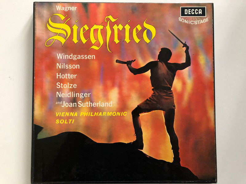 Wagner – Siegfried / Windgassen, Nilsson, Hotter, Stolze, Neidlinger and Joan Sutherland / Wienna Philharmonic, Solti / Decca 5x LP 1963 Stereo / SET 242/6