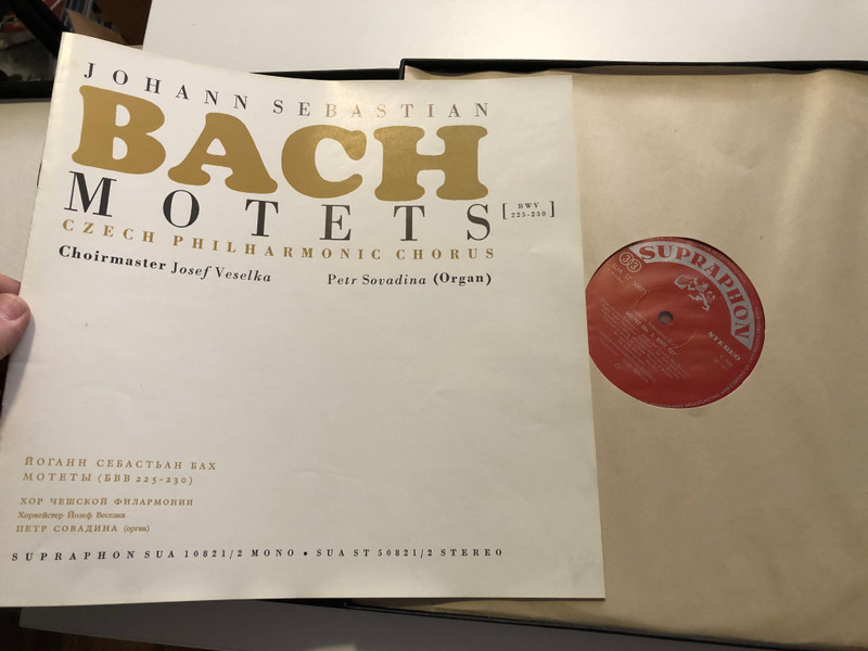 Johann Sebastian Bach – Motets (complete) / Czech Philharmonic Chorus, Choirmaster Josef Veselka / Supraphon 2x LP Stereo / SUA 50821-2
