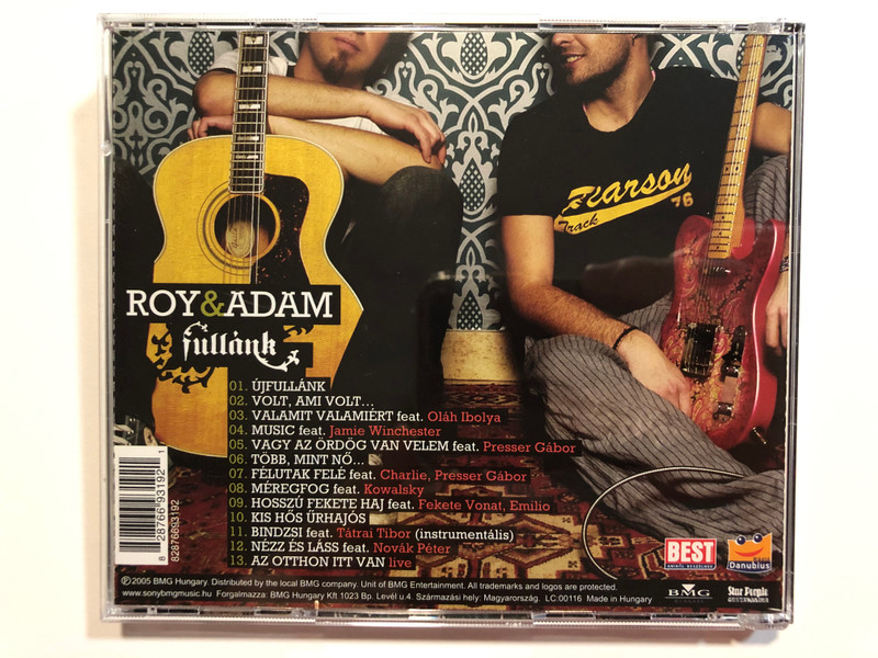 Roy&Ádám – Fullánk / BMG Hungary Audio CD 2005 / 82876693192