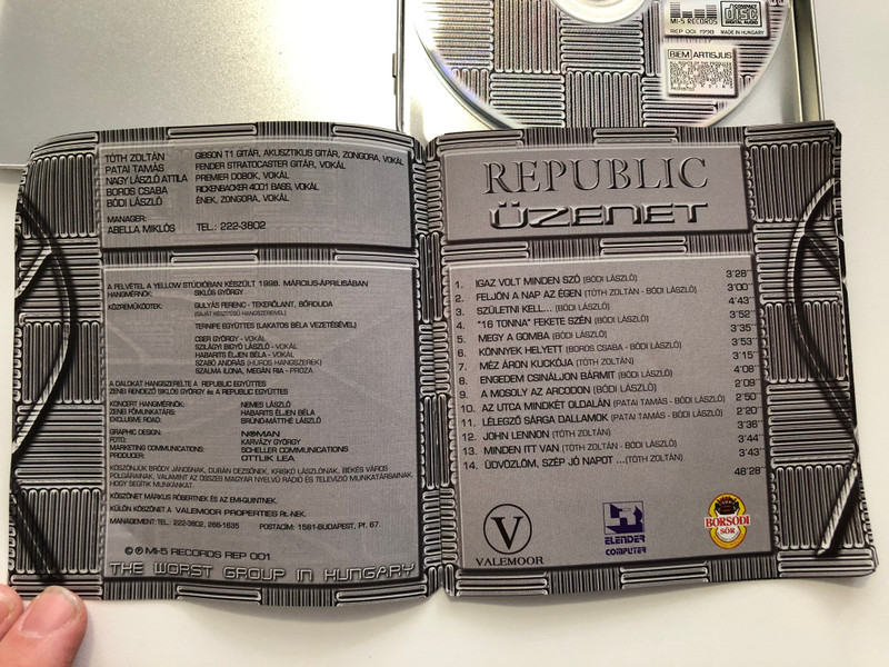 Republic – Üzenet / MI-5 Records Audio CD 1998 / REP 001