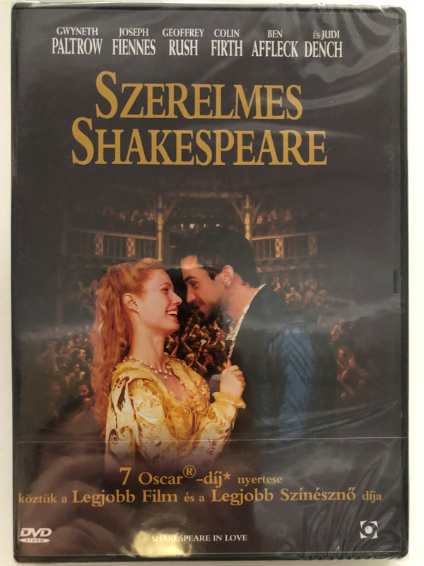 Shakespeare in love DVD 1998 Szerelmes Shakespeare / Directed by John Madden / Starring: Gwyneth Paltrow, Joseph Fiennes, Geoffrey Rush, Colin Firth, Ben Affleck, Judi Dench (5999544253827)