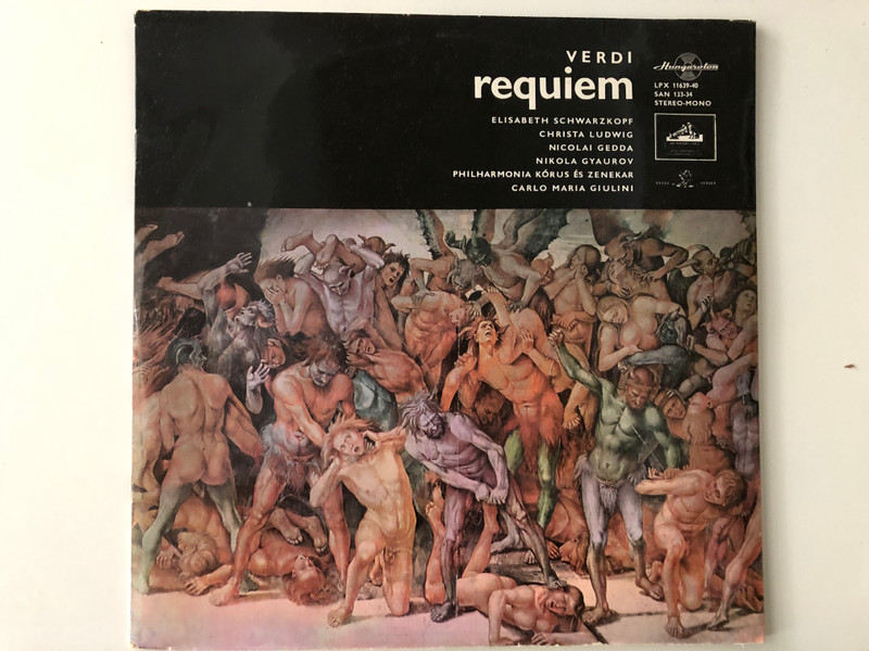 Verdi - Requiem / Elisabeth Schwarzkopf, Christa Ludwig, Nicolai Gedda, Nicolai Gyaurov, Philharmonia Kórus És Zenekar, Carlo Maria Giulini / Hungaroton 2x LP Stereo, Mono / LPX 11639-40