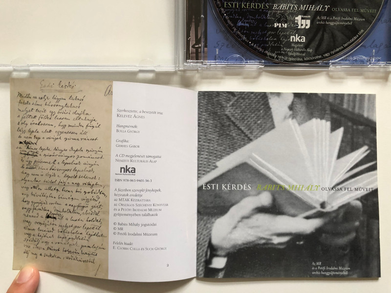 Esti Kerdes - Babits Mihály - Olvassa Fel Muveit / Petofi Irodalmi Muzeum Audio CD Mono / CD BM-01