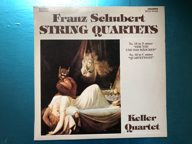 Franz Schubert - String Quartets / No. 14 In D Minor "Der Tod Und Das Mädchen", No. 12 In C Minor "Quartettsatz" / Keller Quartet / Hungaroton LP Stereo 1990 / SLPD 31195