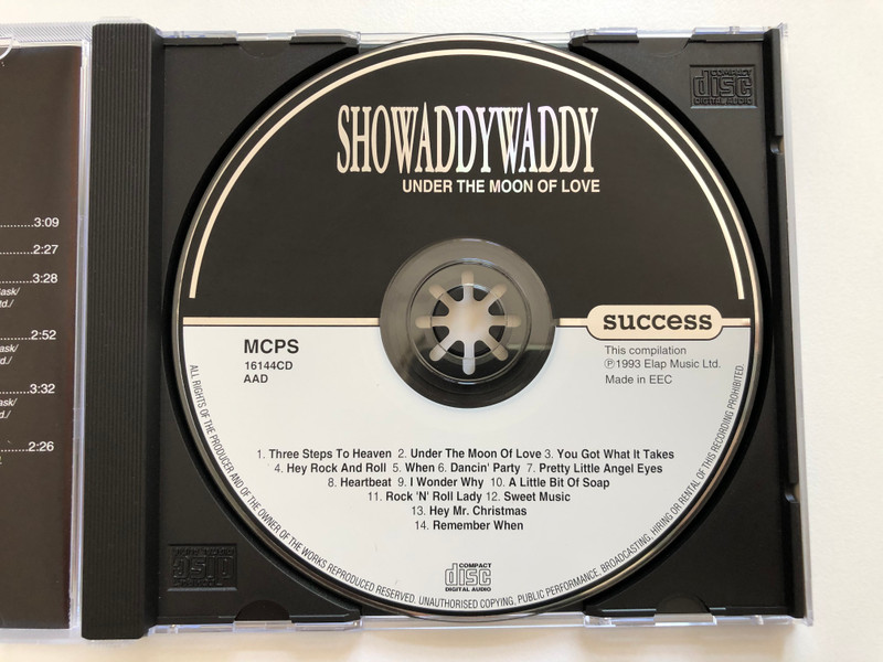 Showaddywaddy – Under The Moon Of Love / You Got What It Takes, When, A Little Bit Of Soap, Three Steps To Heaven, and many more... / Success Audio CD 1993 / 16144CD