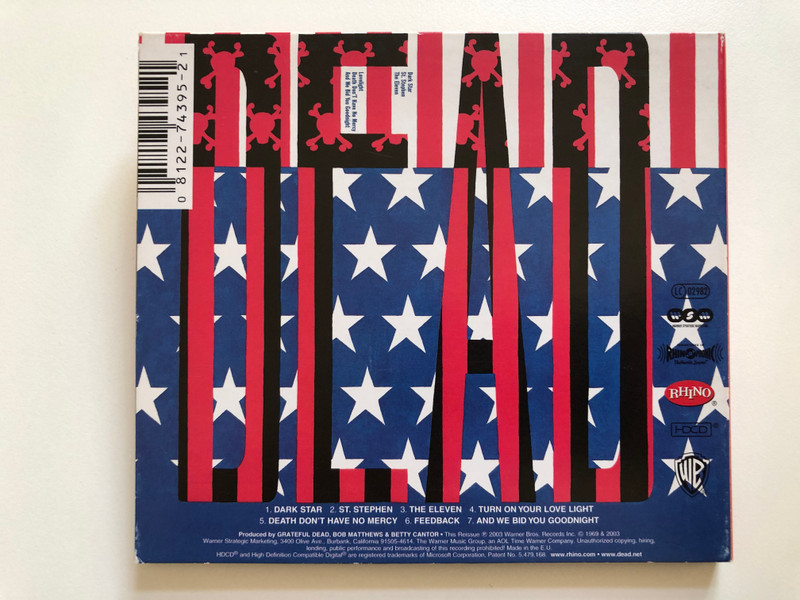 Grateful Dead – Live/Dead / Rhino Records Audio CD HDCD 2003 Stereo / 8122-74395-2