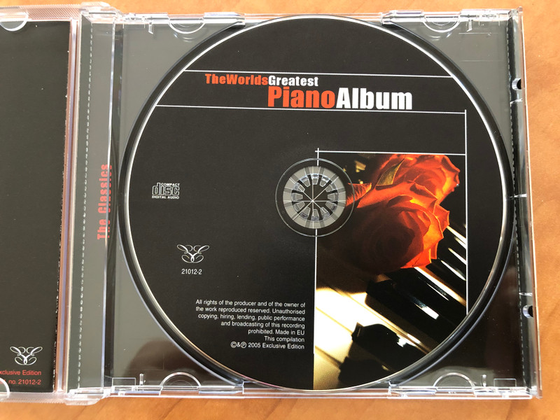 TheWorldsGreatestPianoAlbum / Song For Guy, Yesterday Once More, Easier Said Than Done, Your song, Always on my mind, and many more / Exclusive Edition Audio CD 2005 / 21012-2