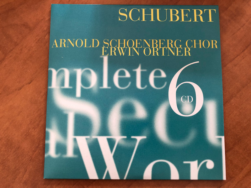 Schubert - Complete Secular Choral Works / Arnold Schoenberg Chor, Erwin Ortner, Wiener Concert-Verein / Barbara Moser, Andras Schiff, Andreas Staier, Angelika Kirchschlager / TELDEC 7x Audio CD, Box Set / 4509-94546-2