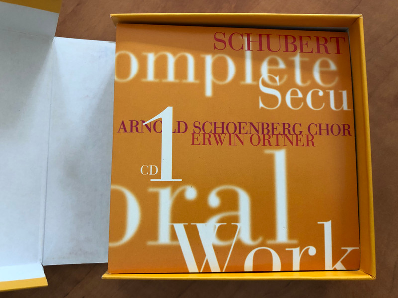 Schubert - Complete Secular Choral Works / Arnold Schoenberg Chor, Erwin Ortner, Wiener Concert-Verein / Barbara Moser, Andras Schiff, Andreas Staier, Angelika Kirchschlager / TELDEC 7x Audio CD, Box Set / 4509-94546-2