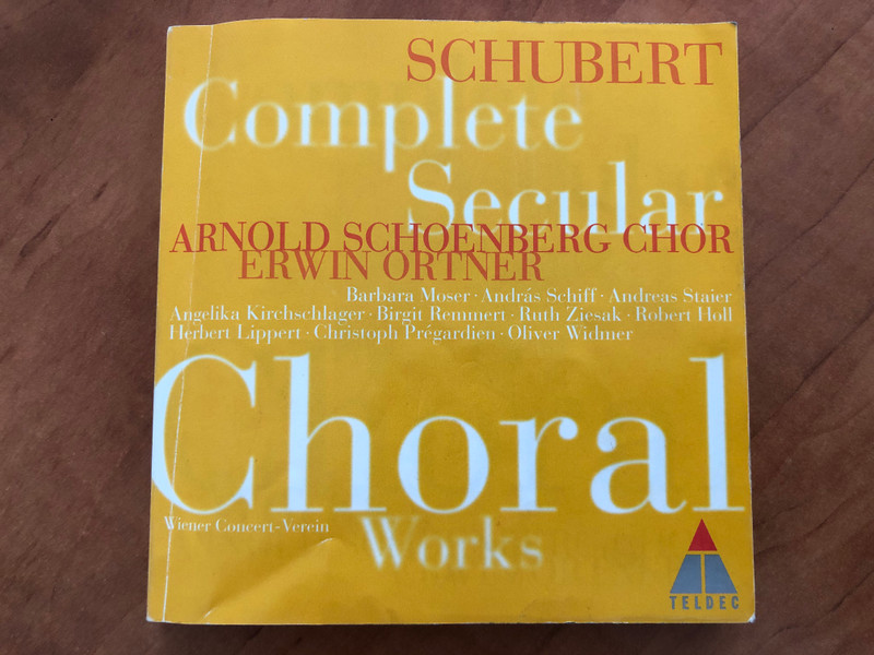 Schubert - Complete Secular Choral Works / Arnold Schoenberg Chor, Erwin Ortner, Wiener Concert-Verein / Barbara Moser, Andras Schiff, Andreas Staier, Angelika Kirchschlager / TELDEC 7x Audio CD, Box Set / 4509-94546-2