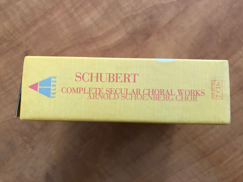 Schubert - Complete Secular Choral Works / Arnold Schoenberg Chor, Erwin Ortner, Wiener Concert-Verein / Barbara Moser, Andras Schiff, Andreas Staier, Angelika Kirchschlager / TELDEC 7x Audio CD, Box Set / 4509-94546-2