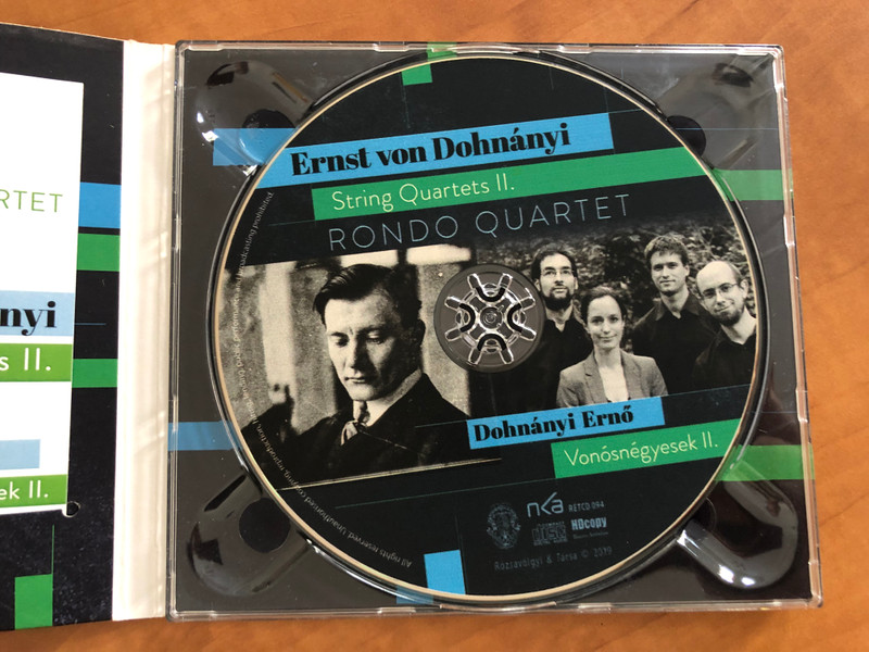 Rondo Quartet - Ernst von Dohnanyi: String Quartets II. = Dohnanyi Erno: Vonosnegyesek II. / Rózsavölgyi És Társa Audio CD 2019 / RÉTCD 094 