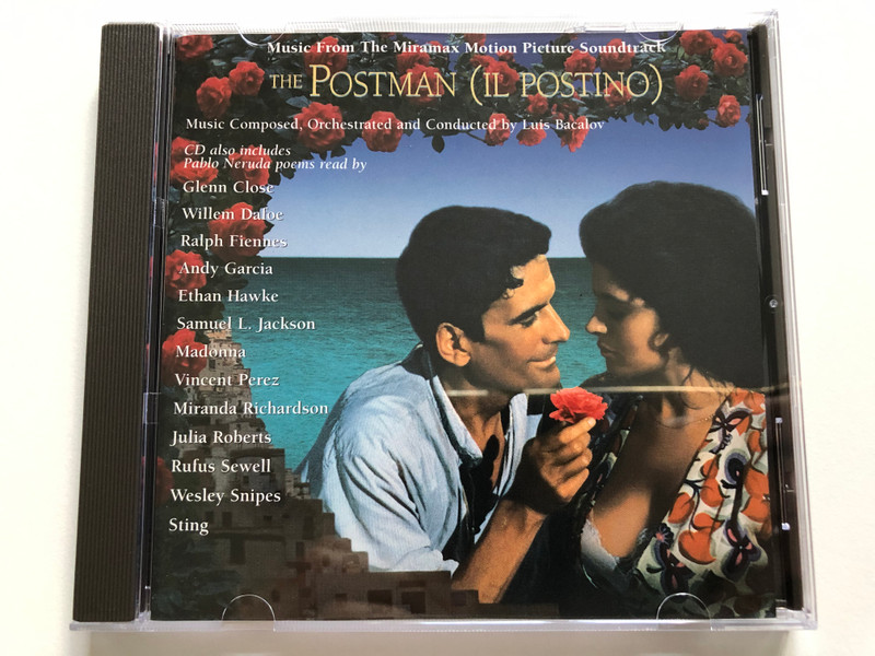 The Postman = Il Postino (Music From The Miramax Motion Picture Soundtrack) / Music composed, orchestrated and conducted by Luis Bacalov / Miramax Records Audio CD 1994 / 162 026-2