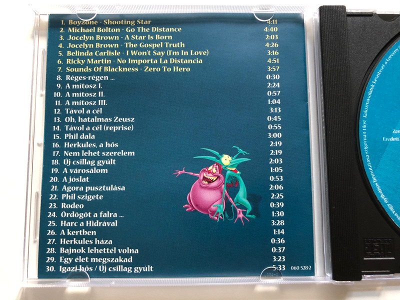 Disney - Herkules / Zene: Alan Menken, Eredeti szoveg: David Zippel / Az Eredeti Walt Disney Film Zenéje / Walt Disney Records Audio CD 1997 / 060 528-2