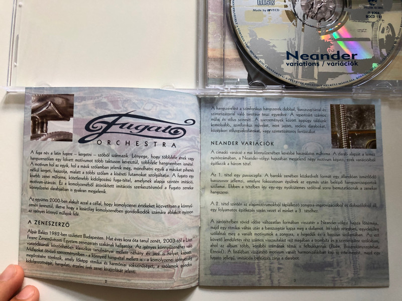 Fugato Orchestra – Neander Variations/Variációk / Periferic Records Audio CD 2004 / BGCD 121