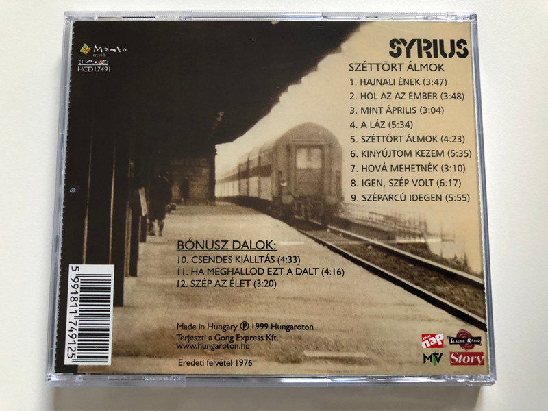 Syrius - Széttört Álmok / A Magyar Popsztori / Hungaroton Audio CD 1999 / HCD 17491