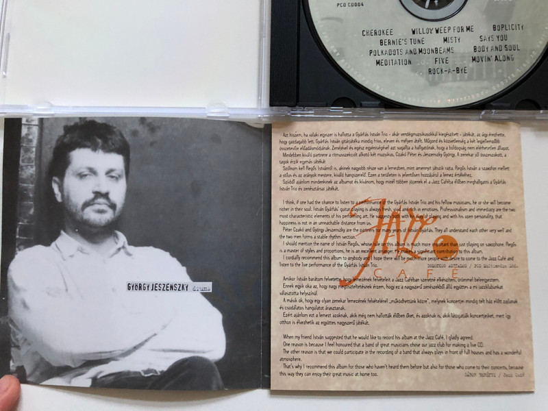 Gyárfás István Trio – Live At The Jazz Café / Featuring: István Regős, István Fekete, Gábor Winand, Viktor Hárs / Audio CD 1996 / PCD CD004
