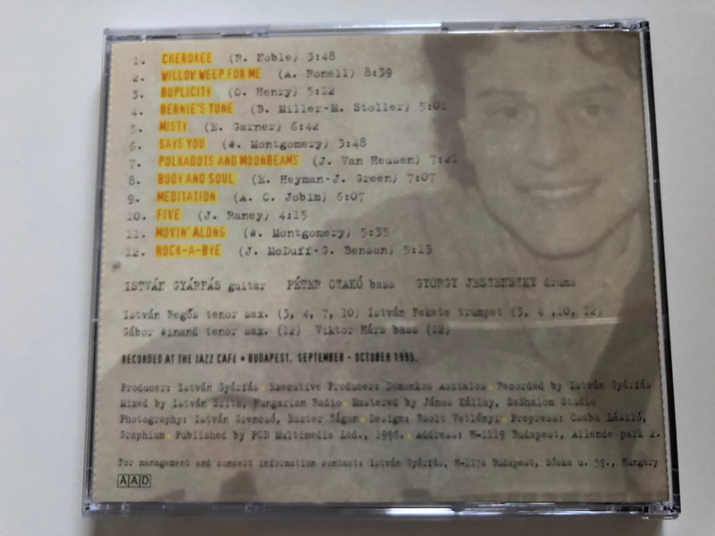 Gyárfás István Trio – Live At The Jazz Café / Featuring: István Regős, István Fekete, Gábor Winand, Viktor Hárs / Audio CD 1996 / PCD CD004