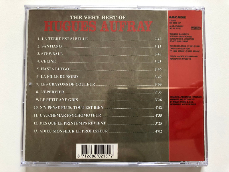 The Very Best Of Hugues Aufray / Santiano, Céline, L'Épervier, Les Crayons De Couleur, La Fille Du Nord / Diamond Collection / Arcade Audio CD 1993 / 99 021 57