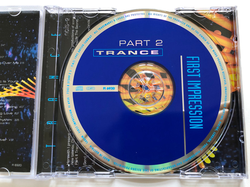 First Impression - Part 2: Trance - Mixed by Jaydee / First Impression Audio CD 1995 / FI 6920