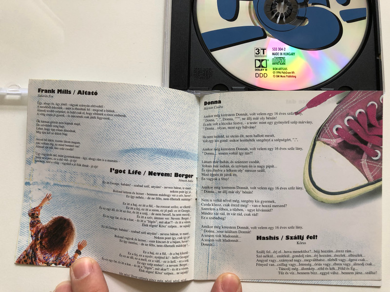 MacDermot-Rado-Ragni - Hair / Xantus Barbara, Brunner Marta, Marton Csaba, Szomor Gyorgy,... a GNM Szintanoda tarsulata / 3T Audio CD 1996 / 533 304-2