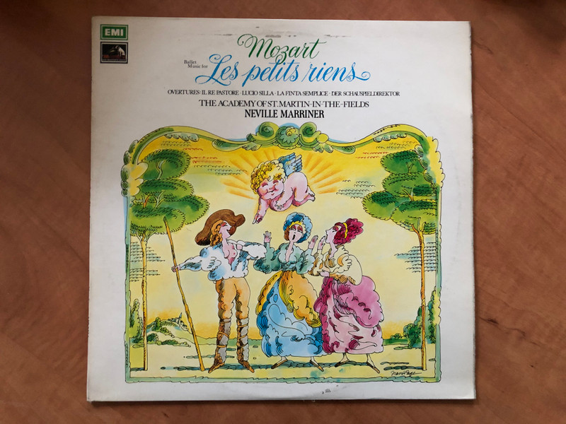 Mozart - Bellet Music for Les petits riens / Overture Il Re Pastore, Lucio Silla, La Finta Semplice, Der Schauspieldirektor / The Academy Of St. Martin-in-the-Fields, Neville Marriner / His Master's Voice LP 1972 Stereo / ASD 2834