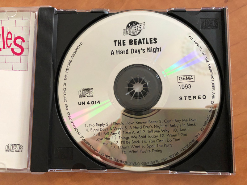 The Beatles – A Hard Days Night / Universe Audio CD 1993 Stereo / UN 4 014