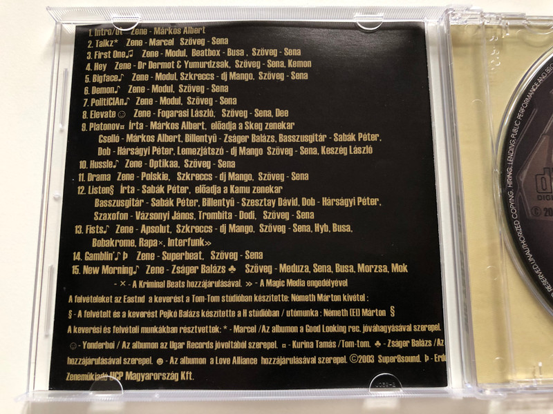 Sena – First One / Modul, Marcel, Yonderboi, Zagar, Polskie, Love Alliance, Kamu, Skeg, Superbeat, Markos Albert, Apsolut, Optikaa / Gimmeshot Rekordz Audio CD 2003 / GSRCD 001