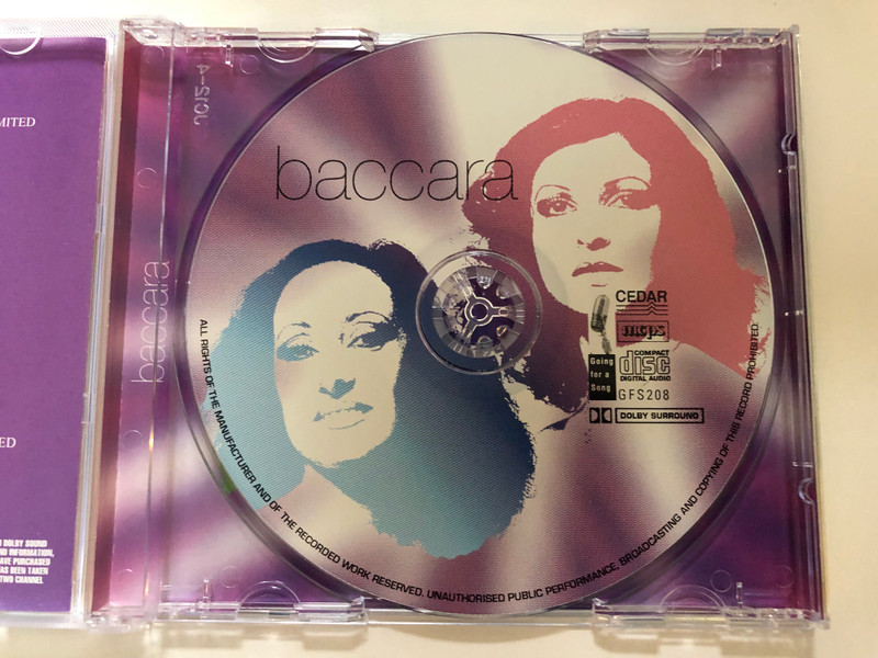 Baccara - Yes Sir I Can Boogie / Includes: Yes Sir I Can Boogie, Sorry I'm A Lady, Body Talk, Parlez-Vous Francais?, Copacabana, and many more / Going For A Song Audio CD 2005 / GFS208