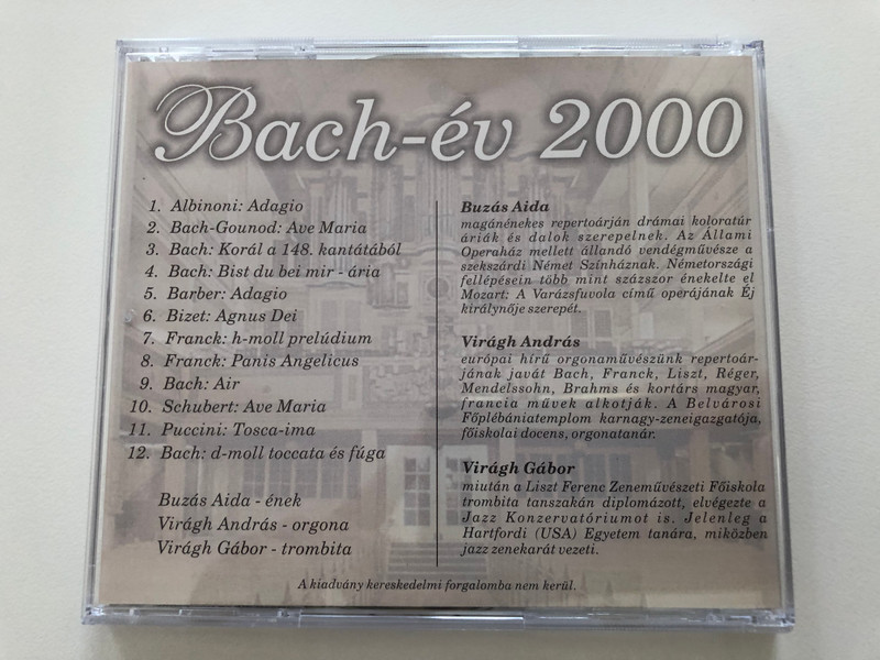 Bach-év 2000 / Audio CD 2000 / MMCD 007
