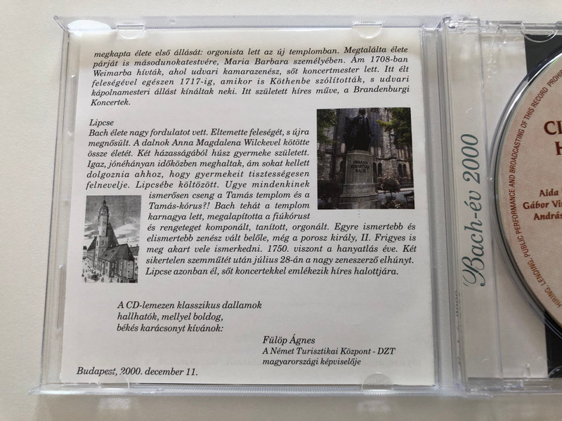 Bach-év 2000 / Audio CD 2000 / MMCD 007