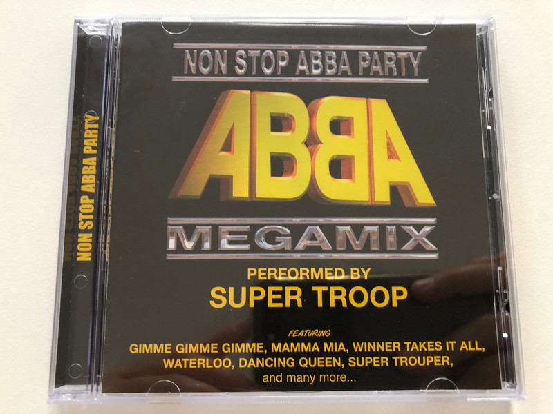 Non Stop Abba Party - ABBA Megamix / Performed by Super Troop / Featuring: Gimme Gimme Gimme, Mamma Mia, Winner Takes It All, Waterloo, Dancing Queen, Super Trouper, and many more... / A-Play Audio CD 2001 / 10498-2
