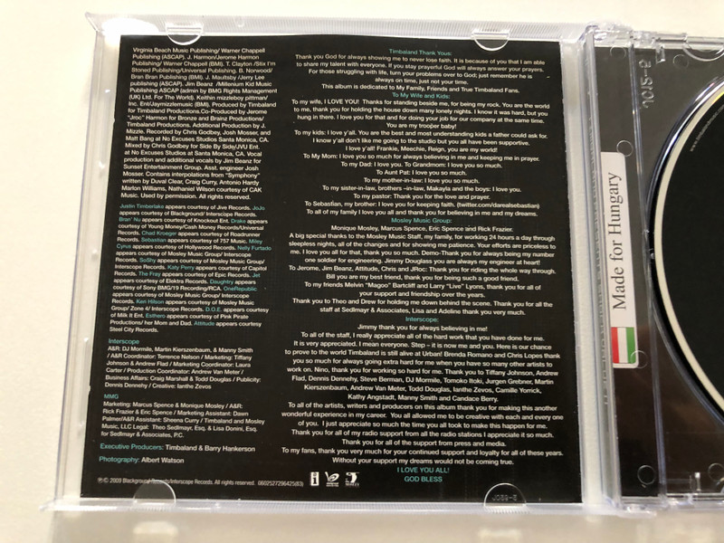 Timbaland Presents - Shock Value II / Made In Hungary / Blackground Records Audio CD 2009 / 0602527296425(86)