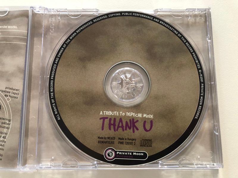 A Tribute To Depeche Mode - Thank U / Private Moon Records Audio CD 2001 / PMR 120101 2
